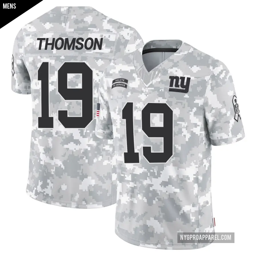 Men's New York Giants ＃19 Bobby Thomson Arctic Camo Limited 2024 Salute to Service Jersey