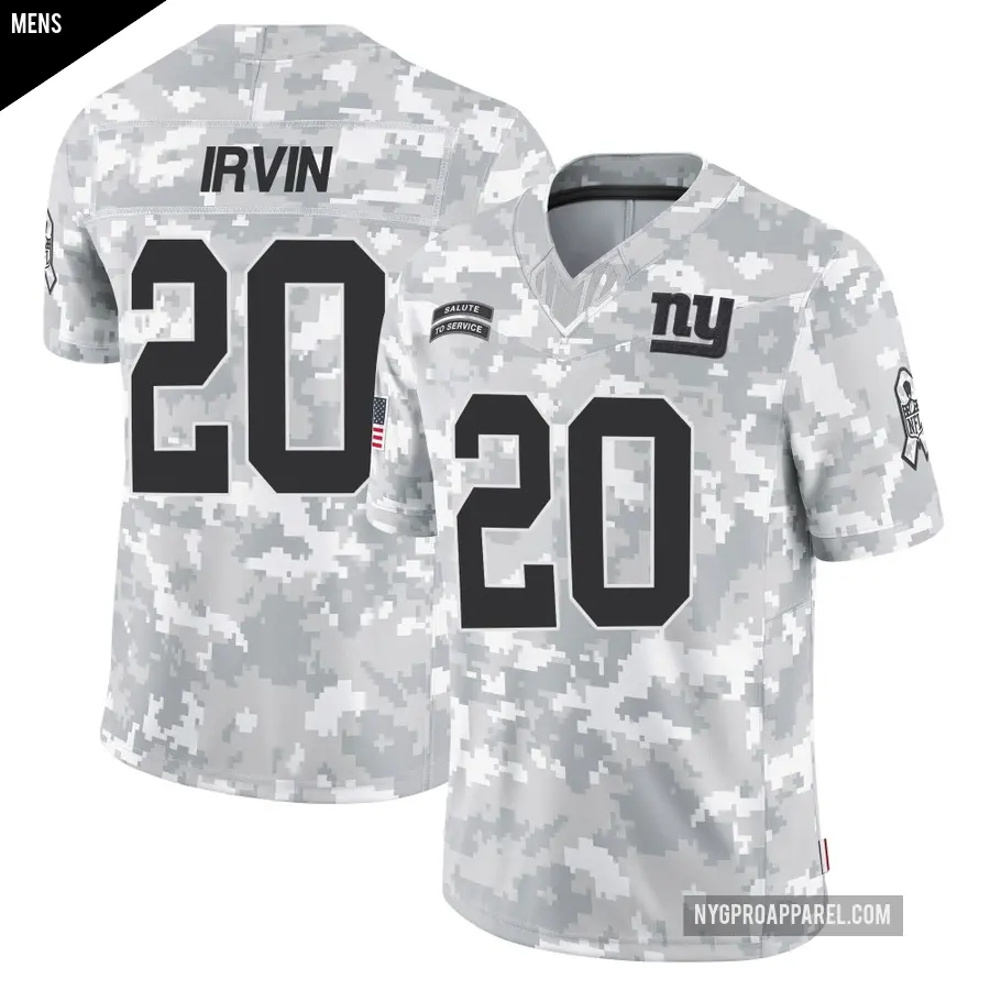 Men's New York Giants ＃20 Monte Irvin Arctic Camo Limited 2024 Salute to Service Jersey
