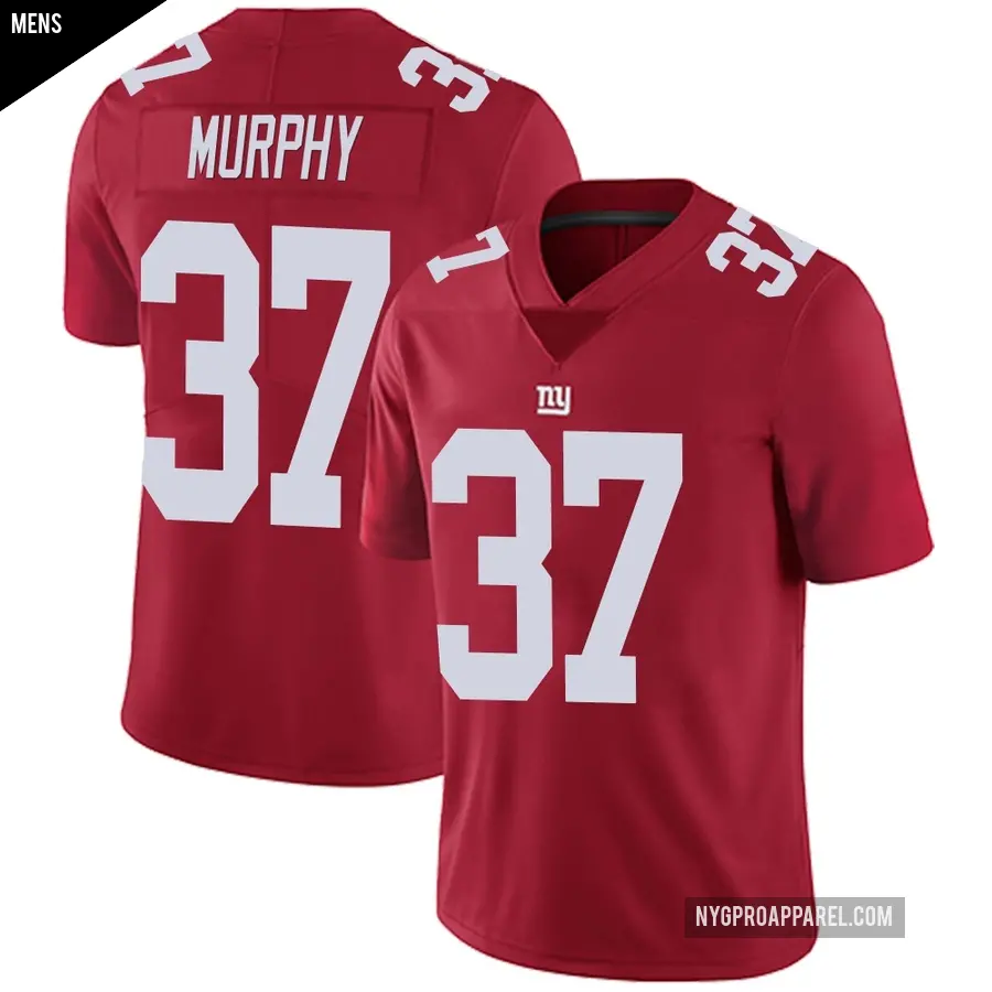 Men's New York Giants ＃37 Caleb Murphy Red Limited Alternate Vapor Untouchable Jersey