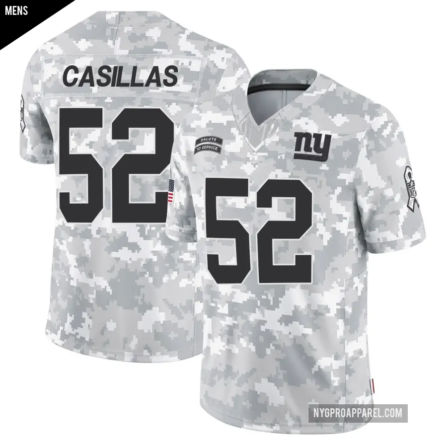Men's New York Giants ＃52 Jonathan Casillas Arctic Camo Limited 2024 Salute to Service Jersey