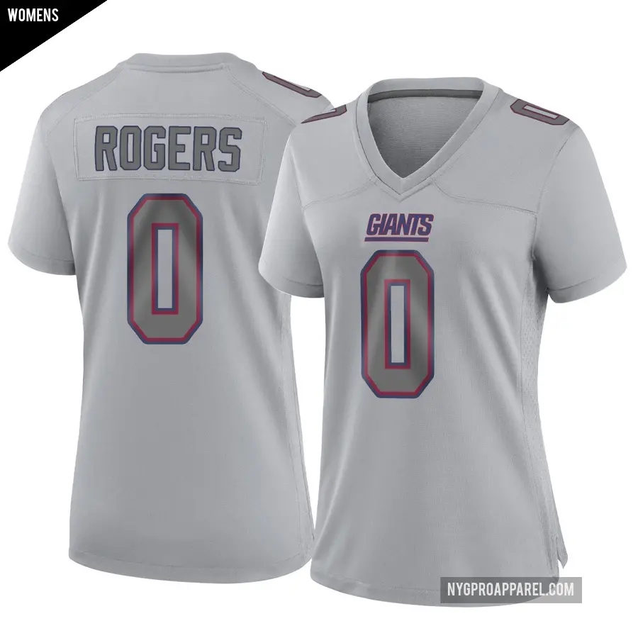 Women's New York Giants ＃0 Casey Rogers Gray Game Atmosphere Fashion Jersey