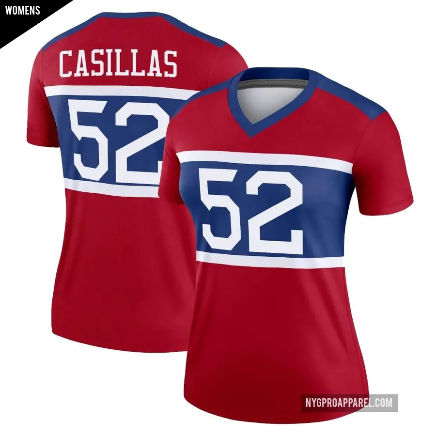 Women's New York Giants ＃52 Jonathan Casillas Red Legend Century Alternate Jersey