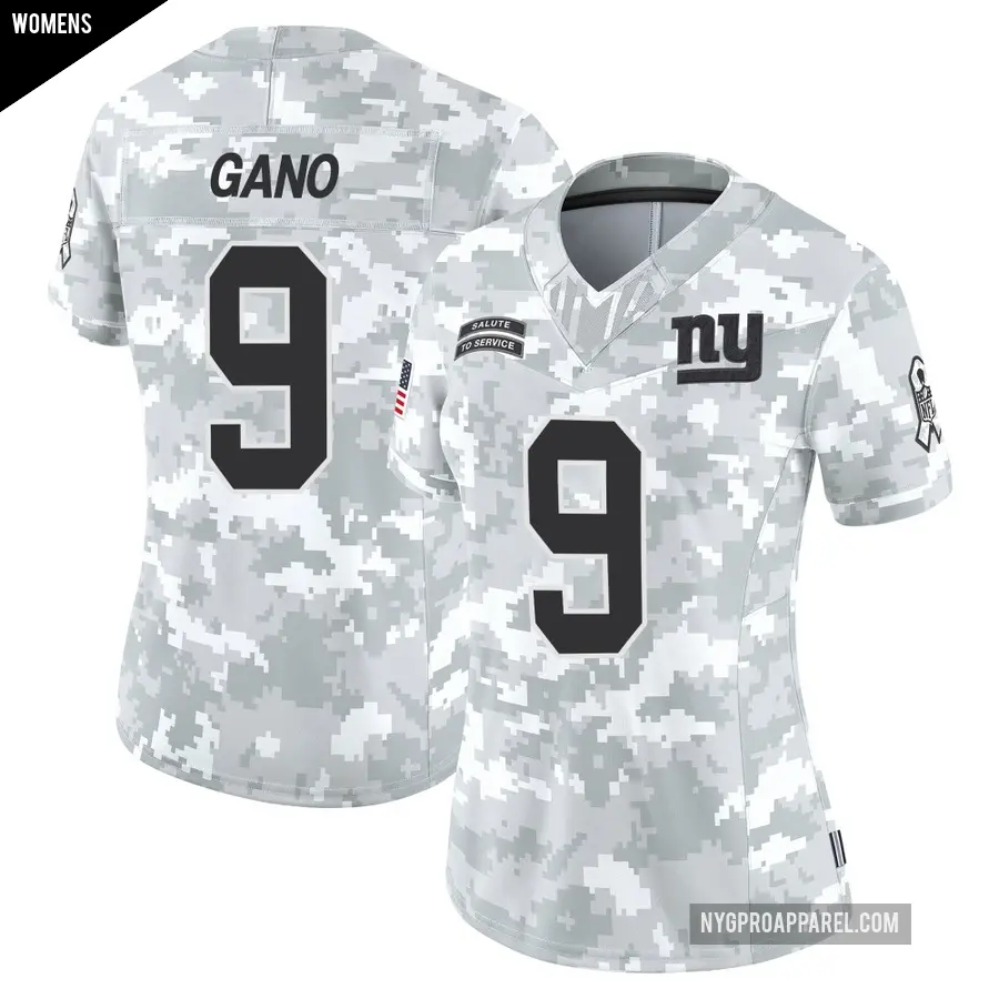 Women's New York Giants ＃9 Graham Gano Arctic Camo Limited 2024 Salute to Service Jersey