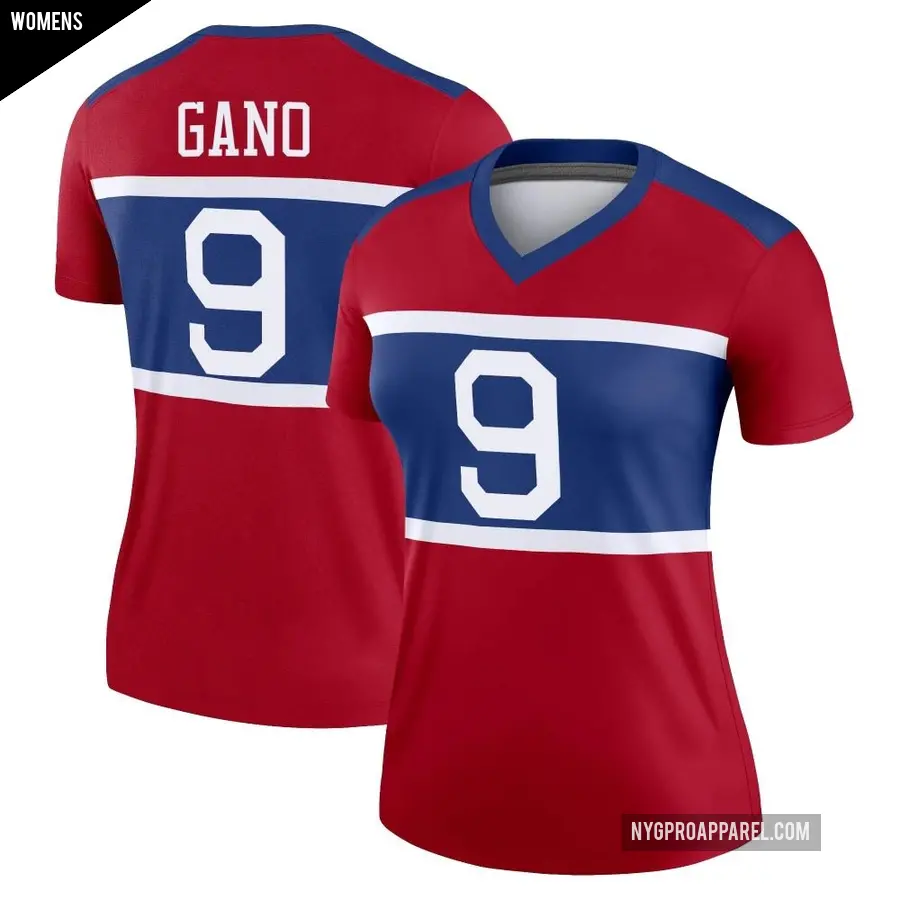 Women's New York Giants ＃9 Graham Gano Red Legend Century Alternate Jersey